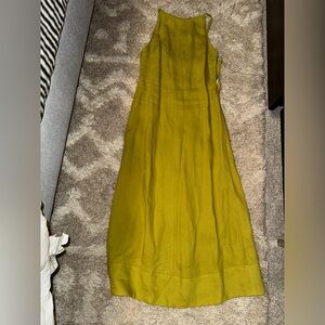 Zara Yellow Halter Midi Sundress